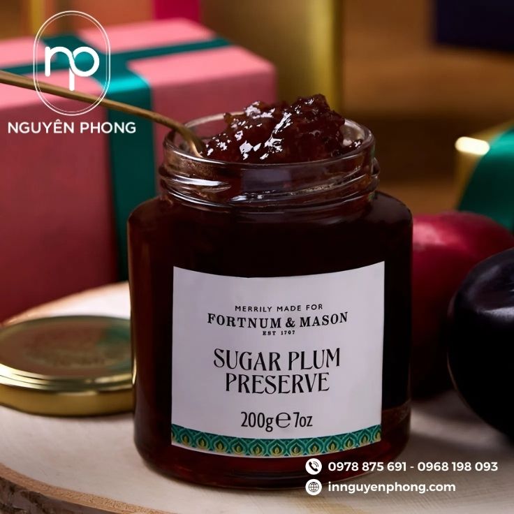 Mẫu tem dán mận sấy dẻo đơn giản 